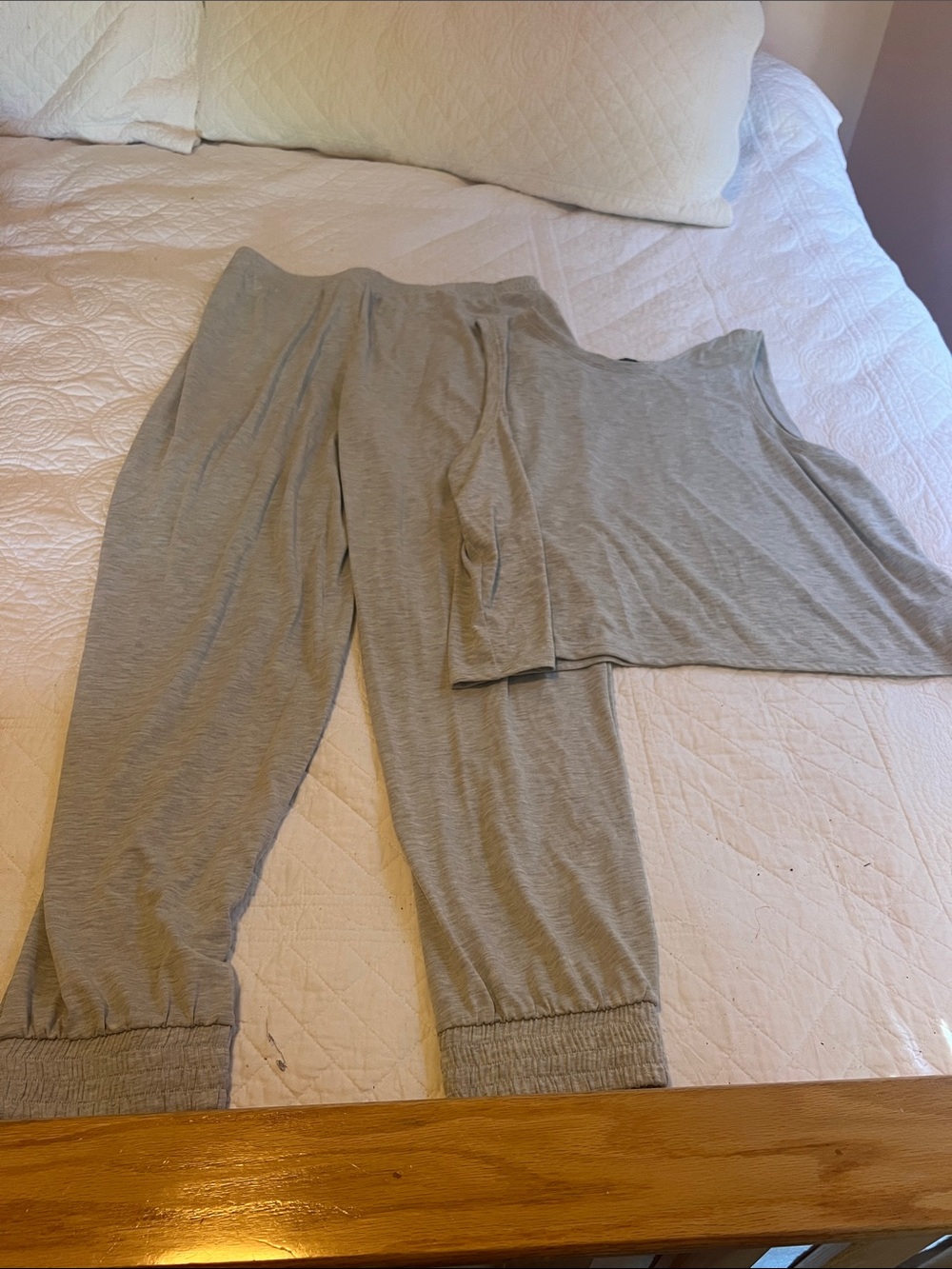 Express Light Gray Modal Lounge Tank & Jogger Set